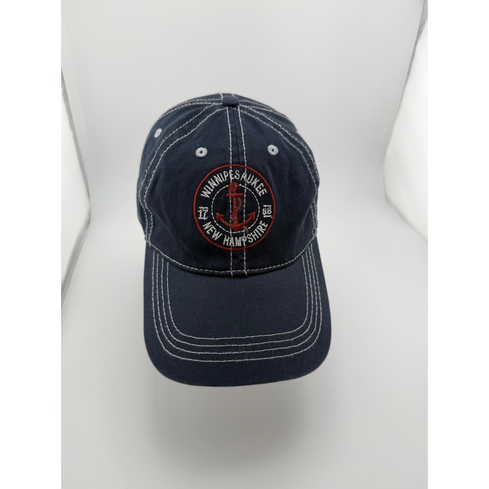 Prairie Mountain Lake Winnipesaukee New Hampshire Anchor Navy Blue‎ Baseball Hat